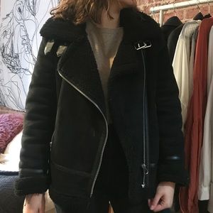 « Double-faced » jacket by ZARA, shearling